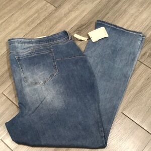 NYDJ “Marilyn Straight” Cool Embrace Light Wash NWT Jeans size 28W Extra Long